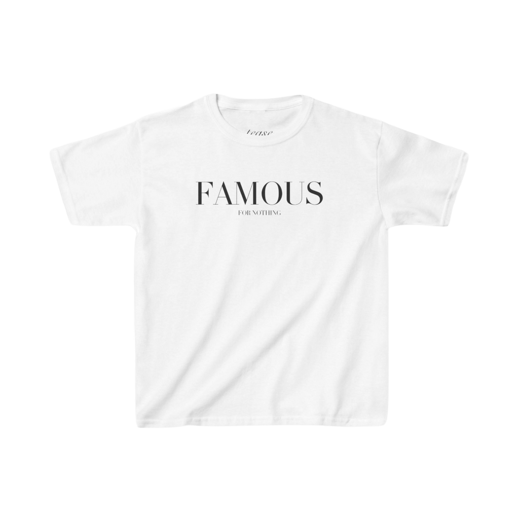 famous for nothing baby tee