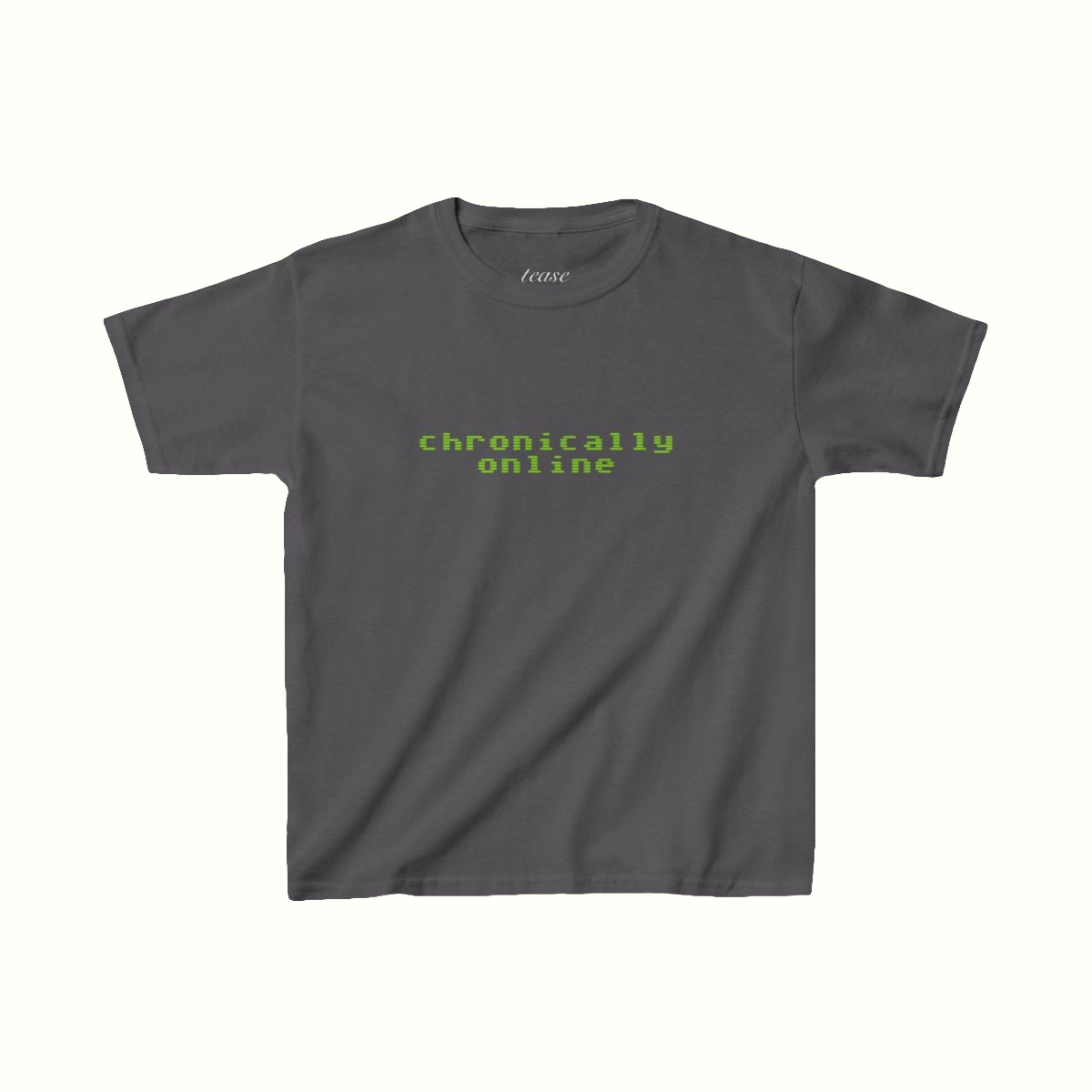 chronically online slogan tee