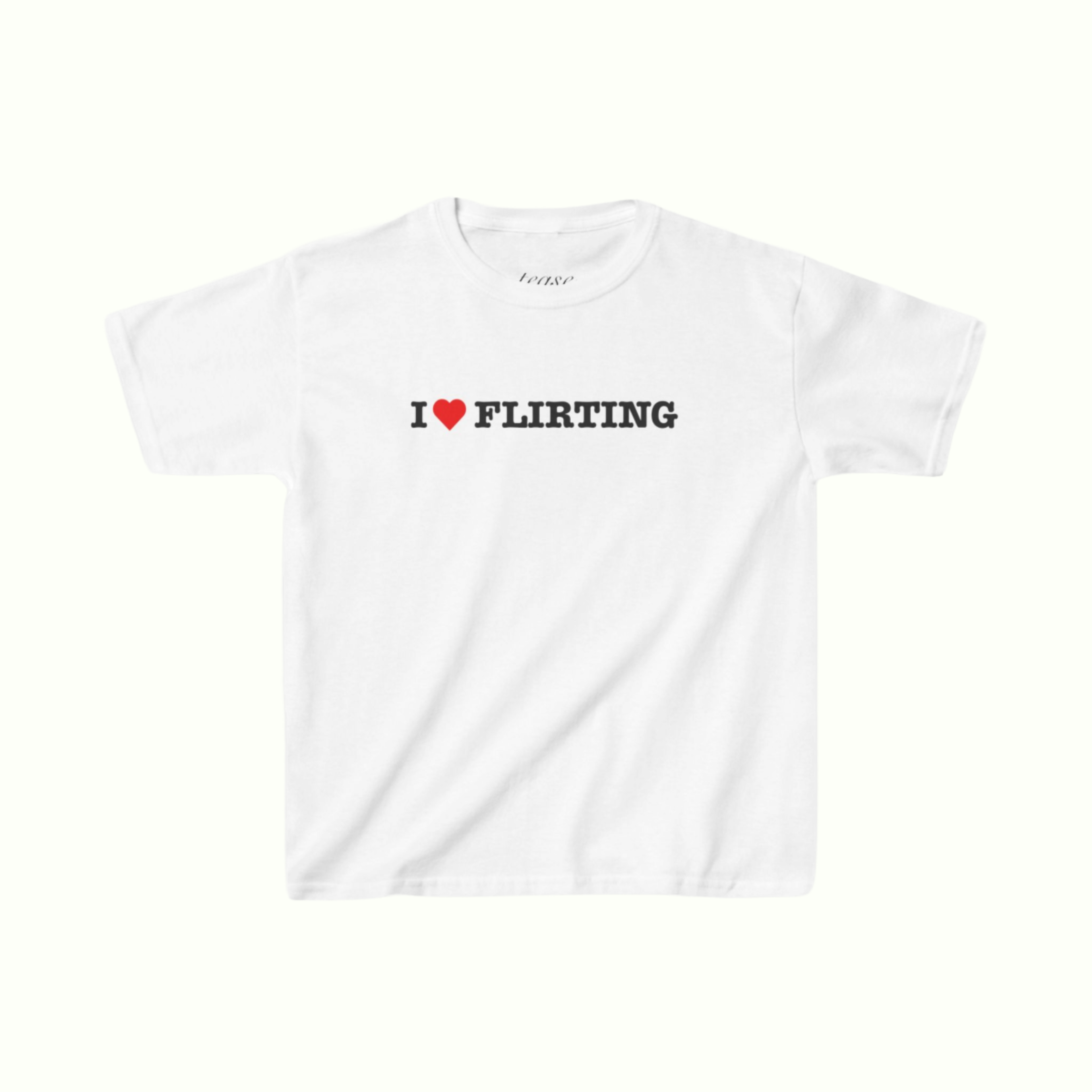 i heart flirting slogan tee